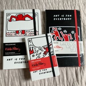 Moleskine (3) Notebooks Keith Haring Special Edition